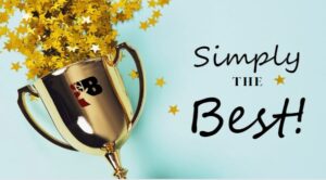 Simply the Best - featuring a gold trophy with stars