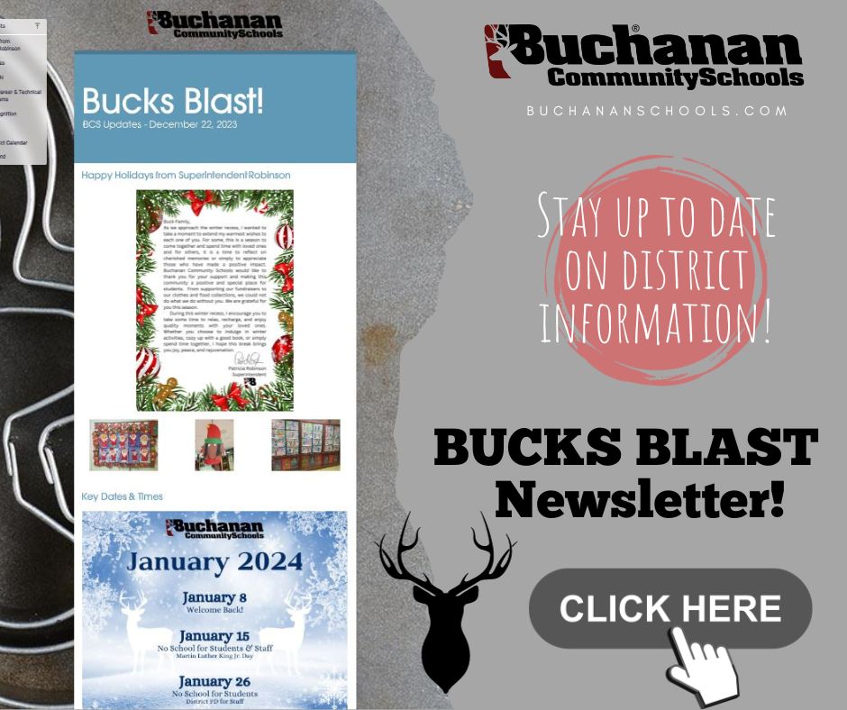 Bucks Blast Newsletter 12-22-2023 Click here to stay up to date on district information