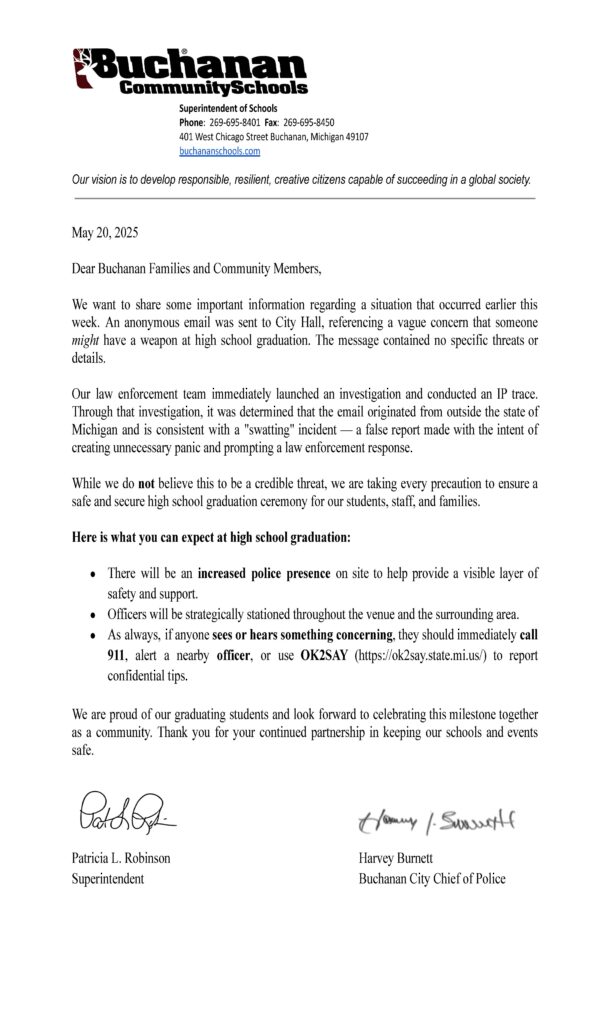 Image of 5-20-2025 Graduation 2025 Joint Community Message PDF