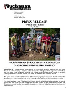 Image of Press Release BHS Revives Century Old Tradition with New Pine Tree Planting PDF Page 1