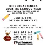 Little bucks signing day June 3rd, 2025 Ottawa elementary 25/26 Kindergarteners may attend at the following times 5:30-5:50 A-F 5:50-6:10 G-L 6:10-6:30 M-R 6:30-6:50 S-Z