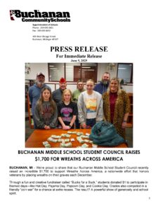 Image of Press Release BMS Fundraising Wreaths Across America Page 1