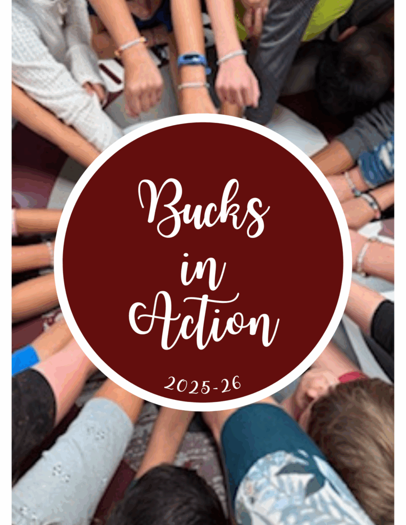 Bucks in Action 25-26, photo with students arms in the middle