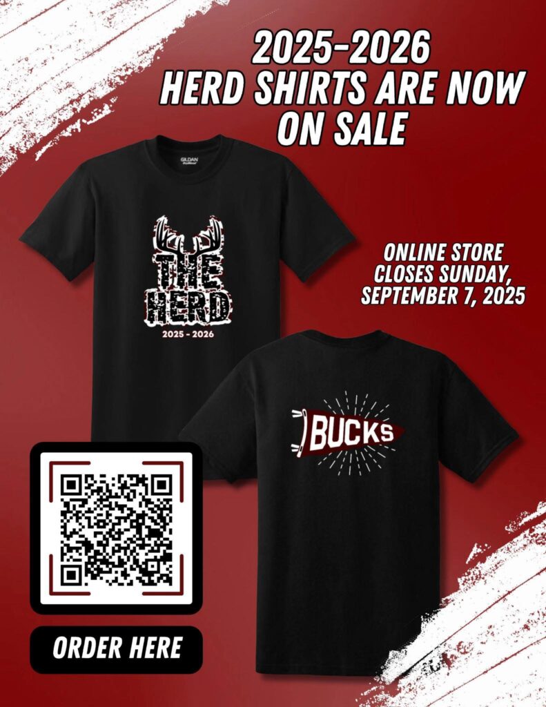 2025-2026 Herd Shirts are Now On Sale! Online store closes Sunday, September 7, 2025. QR Code