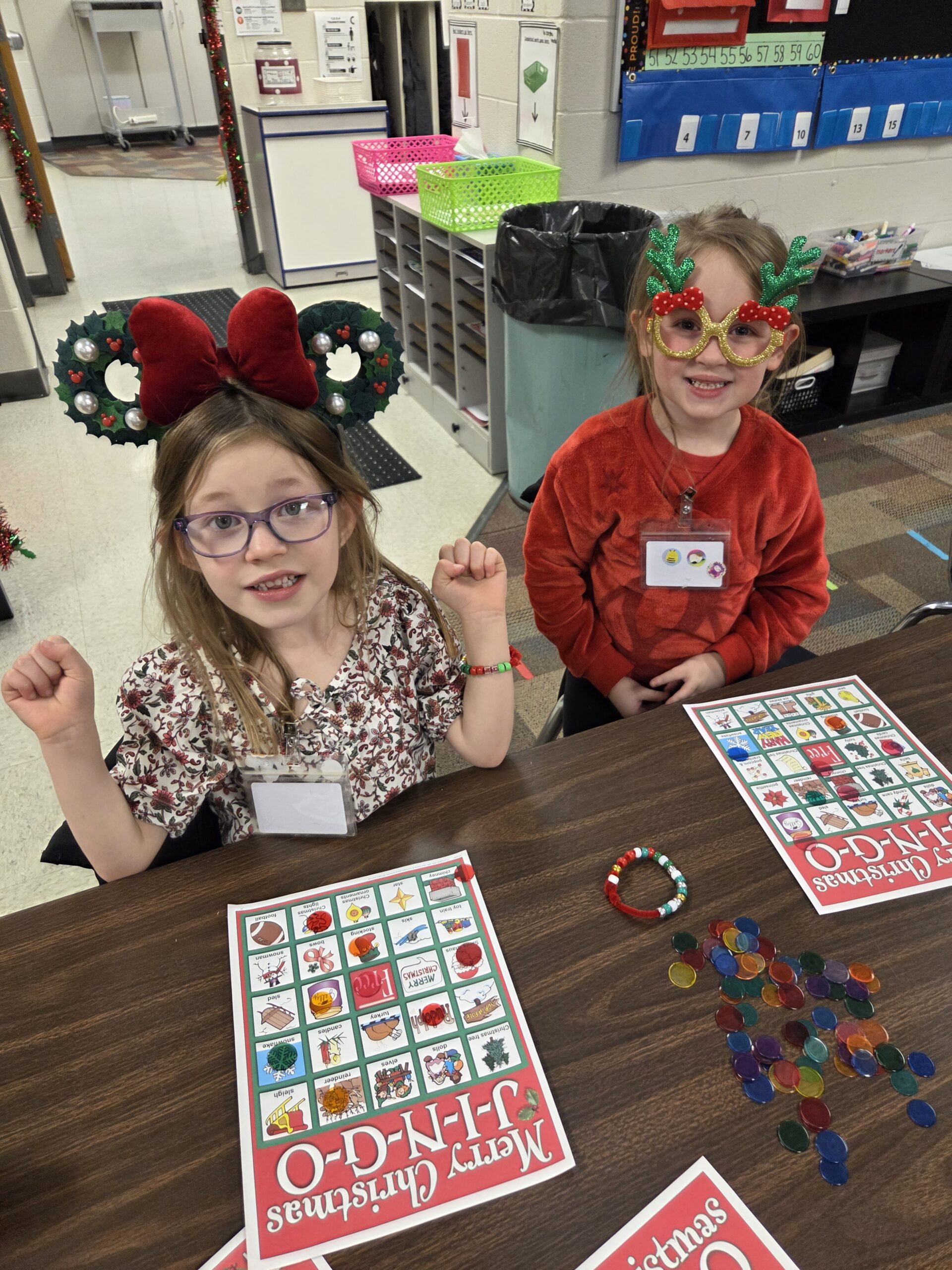 Kids playing games at the Jingle bell bash!