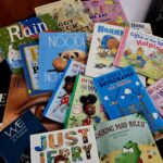 Picture of a pile of children's books.