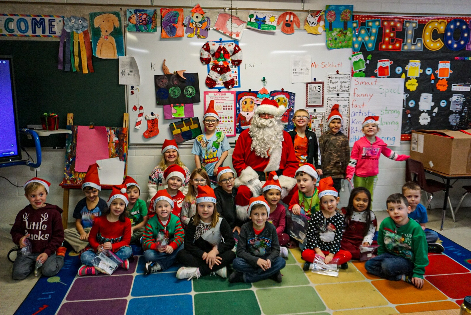 Class picture with Santa.