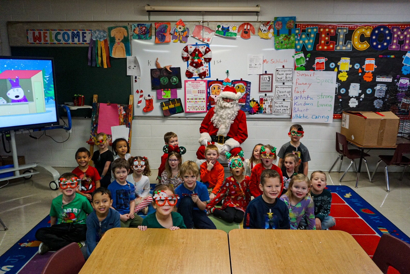 Class picture with Santa.