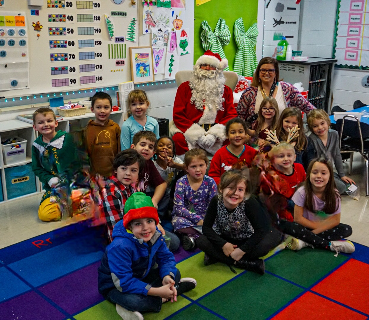 Class picture with Santa.