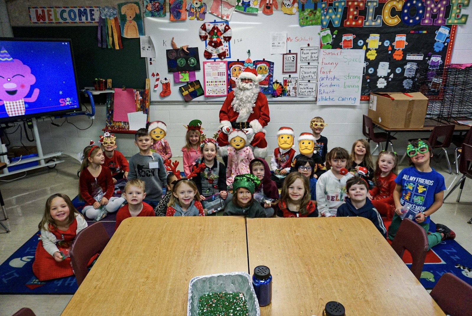Class picture with Santa.