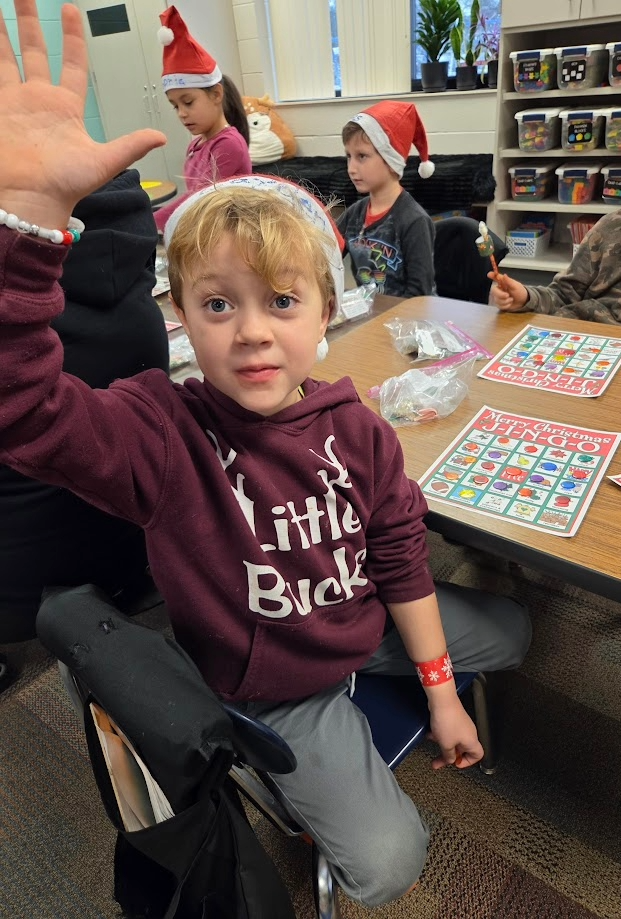 Kids playing games at the Jingle bell bash!