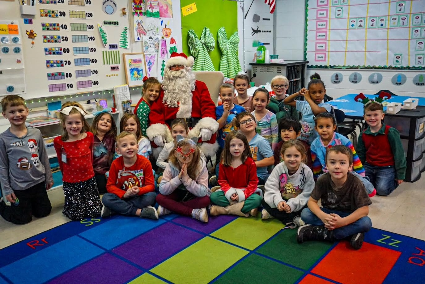 Class picture with Santa.